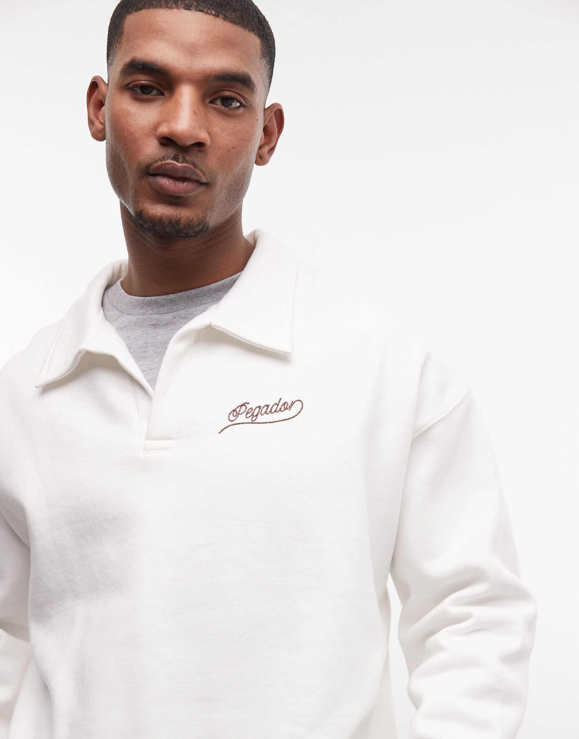 Pegador belmonte polo sweatshirt back print white