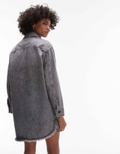 Load image into Gallery viewer, AllSaints denim shacket dress vintage black