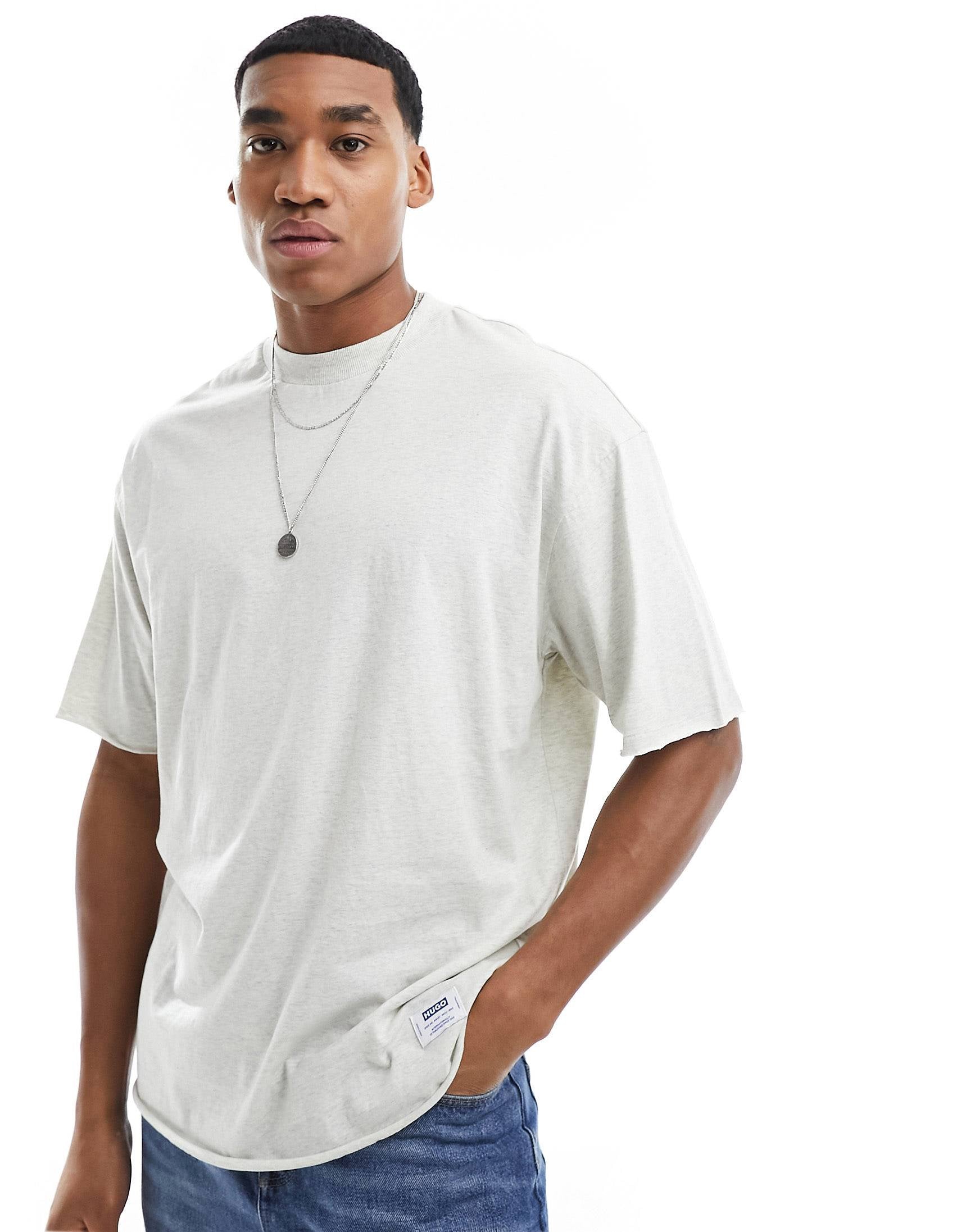 HUGO BLUE relaxed t-shirt grey marl