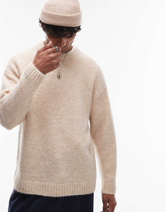 Topman relaxed fit jumper oatmeal