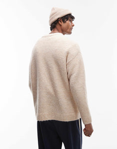 Topman relaxed fit jumper oatmeal