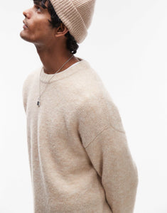 Topman relaxed fit jumper oatmeal