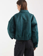 Load image into Gallery viewer, DESIGN nylon bomber jacket teal