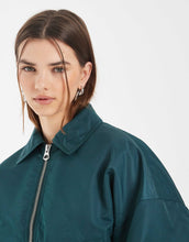 Load image into Gallery viewer, DESIGN nylon bomber jacket teal