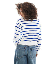 Load image into Gallery viewer, ONLY polo blue white stripes