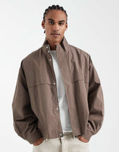Load image into Gallery viewer, DESIGN oversized track jacket light brown