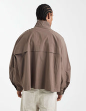 Load image into Gallery viewer, DESIGN oversized track jacket light brown