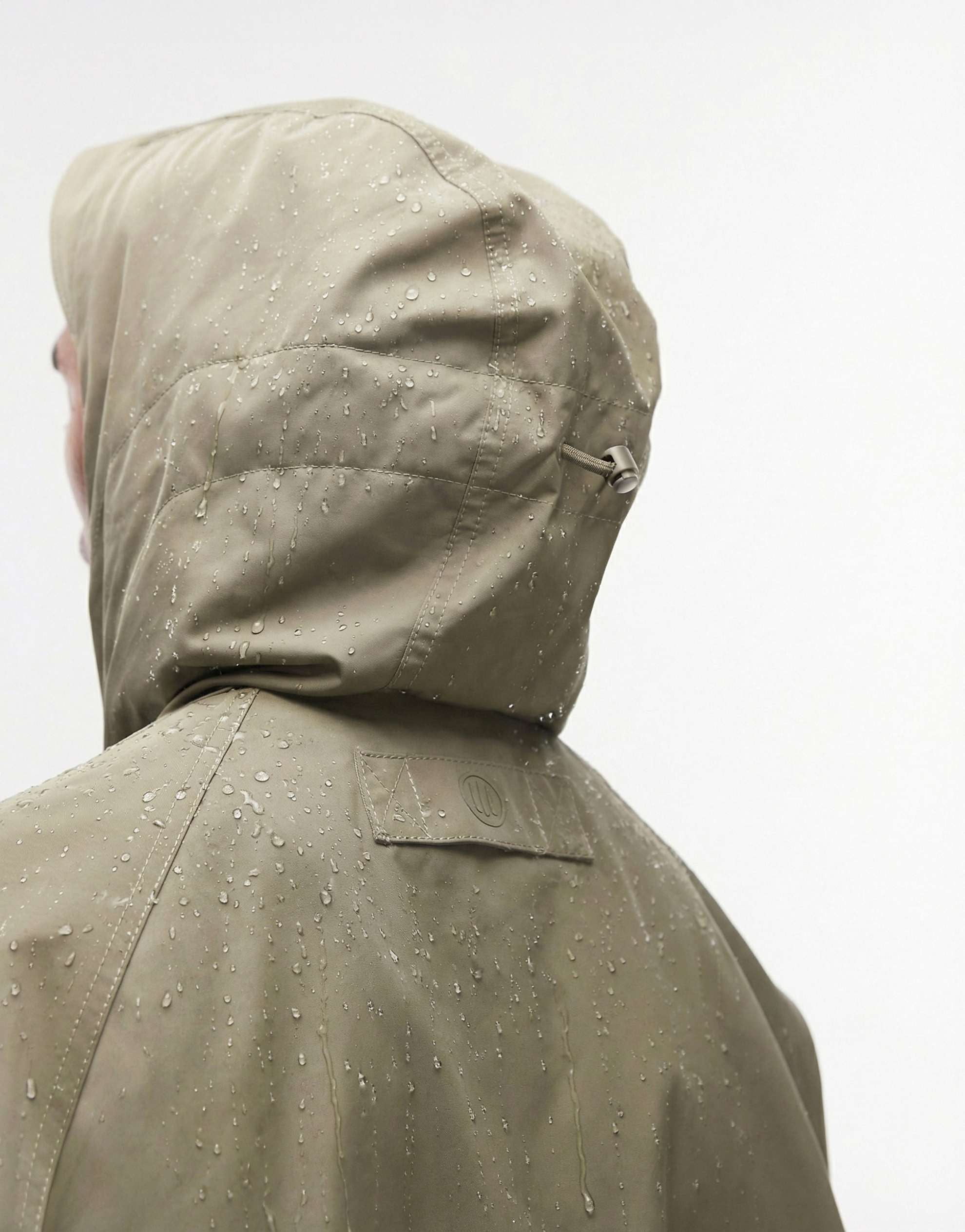 DESIGN stormMAX™ water resistant hooded track jacket khaki