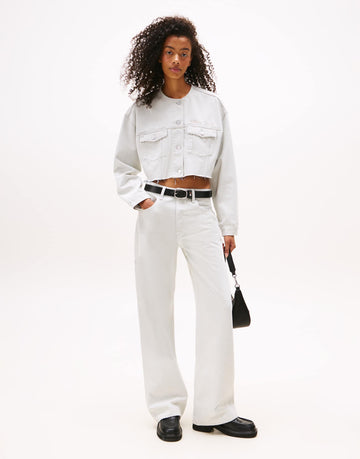 Tommy Jeans denim cropped jacket light wash blue