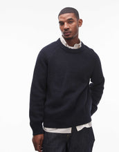 Load image into Gallery viewer, ARKET linen blend knitted sweater navy blue