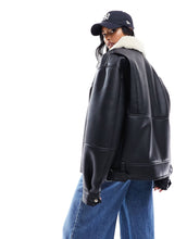 Load image into Gallery viewer, DESIGN bonded borg jacket black