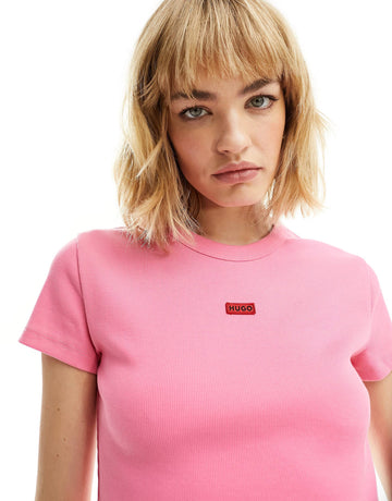 HUGO Deluisa 1 crop t-shirt pink