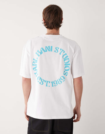 Karl Kani oversized t-shirt white studios print