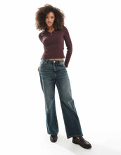 Load image into Gallery viewer, ONLY ribbed polo burgundy