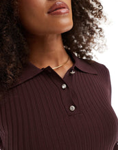Load image into Gallery viewer, ONLY ribbed polo burgundy