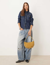 Load image into Gallery viewer, JJXX denim shirt dark blue