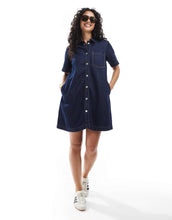 Load image into Gallery viewer, JJXX boxy denim mini dress dark blue