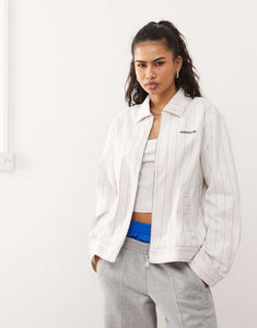 adidas Originals jacket cream pinstripe