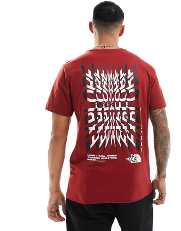 The North Face Coordinates backprint t-shirt dark red