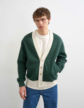 Load image into Gallery viewer, Topman classic fit retro cardigan dark green