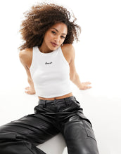 Load image into Gallery viewer, BOSS ribbed cropped vest white