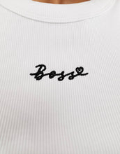 Load image into Gallery viewer, BOSS ribbed cropped vest white