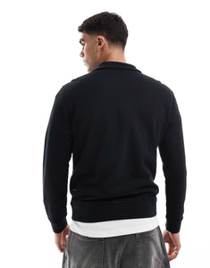 BOSS Orange zetrust half zip sweatshirt black