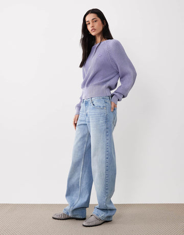 HUGO Blue slipery sweatshirt purple