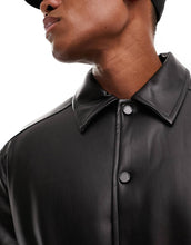 Load image into Gallery viewer, The Couture Club faux leather bomber jacket black