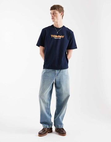 Tommy Jeans 90s block t-shirt navy