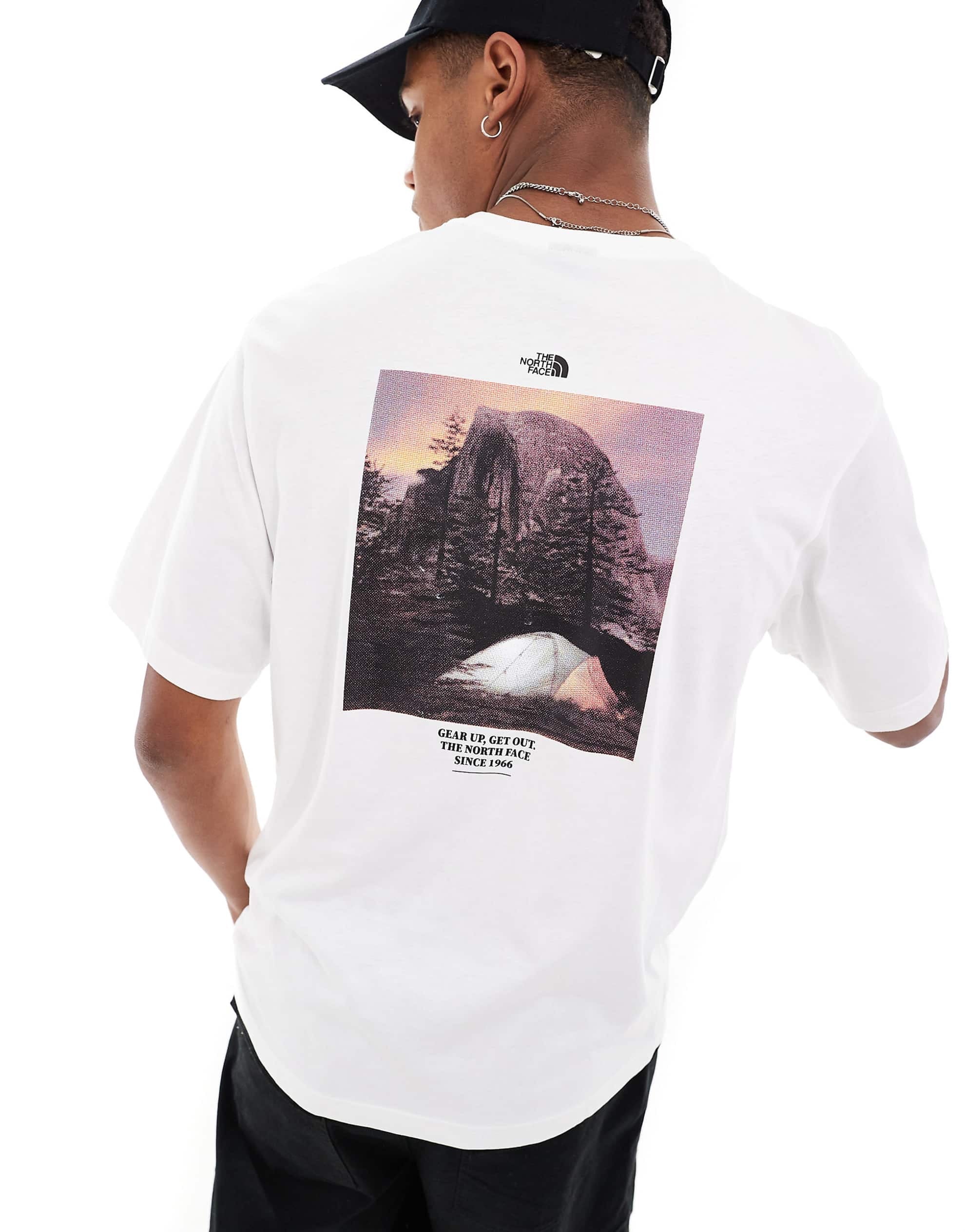 The North Face Camping retro back graphic t-shirt white