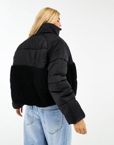 adidas Originals 'Neutral Court' teddy puffer jacket black