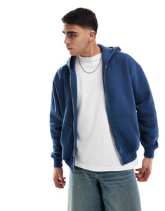 Hollister baggy fit longline hoodie blue