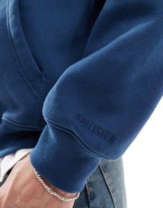 Hollister baggy fit longline hoodie blue