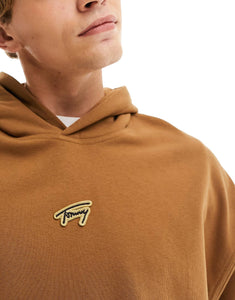 Tommy Jeans relaxed signature hoodie khaki