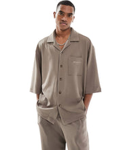 Load image into Gallery viewer, Sixth June co-ord textured shirt brown