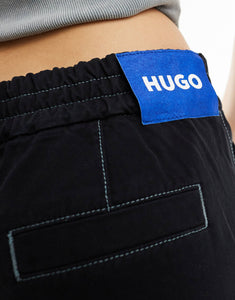 HUGO BLUE wide leg utility trousers black
