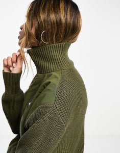 Tommy Jeans rib sweater olive