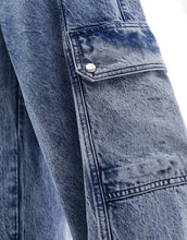 Load image into Gallery viewer, BOSS wide leg cargo jeans stone wash