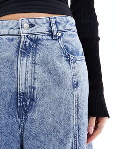 BOSS wide leg cargo jeans stone wash