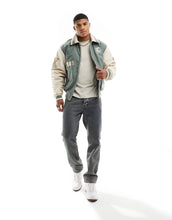 Load image into Gallery viewer, Karl Kani OG varsity bomber jacket dusty green