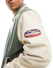 Load image into Gallery viewer, Karl Kani OG varsity bomber jacket dusty green