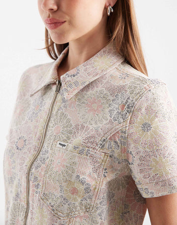 Wrangler shirt jacket floral print