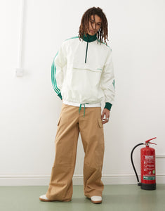 adidas Originals pullover jacket white green