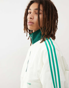 adidas Originals pullover jacket white green