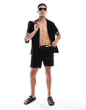 Load image into Gallery viewer, Boss Terry beach shirt black