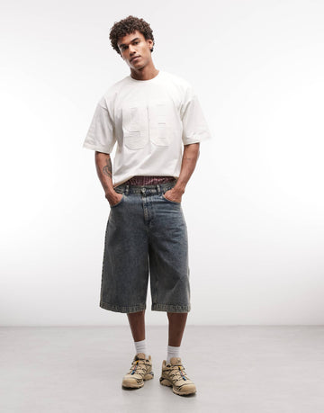 DESIGN boxy oversized t-shirt 98 applique cream.