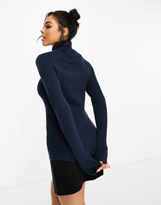 Tommy Jeans essential flag turtleneck jumper navy