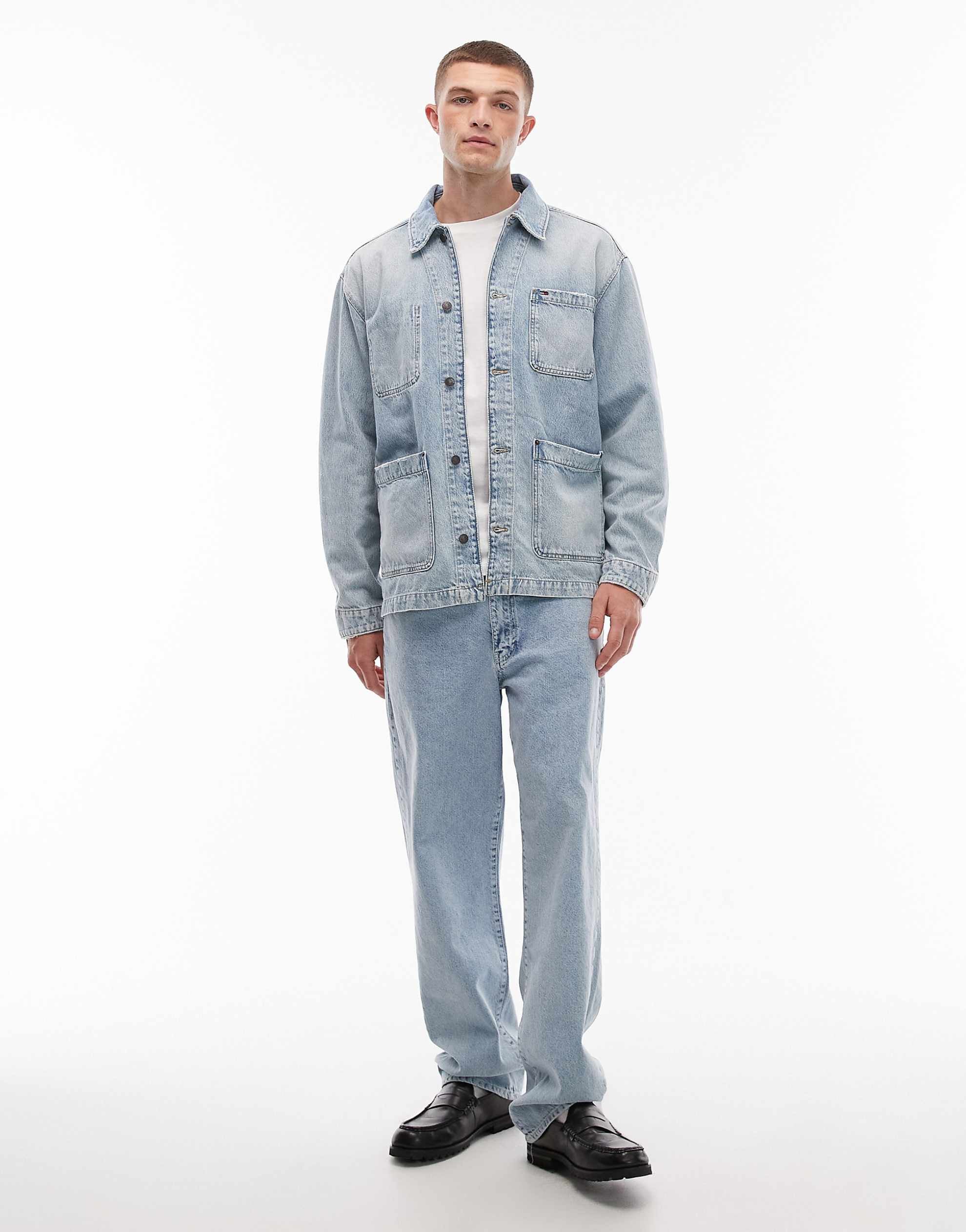 Tommy Jeans denim chore jacket light wash