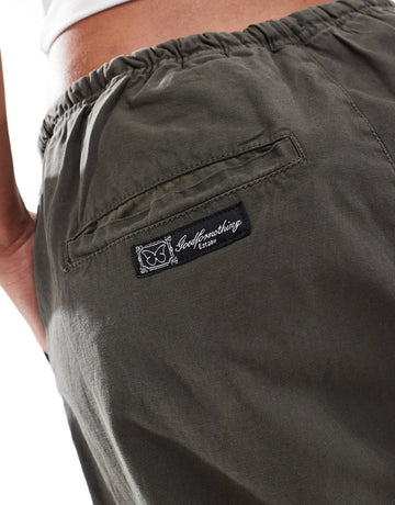 Good For Nothing parachute cargo trousers khaki